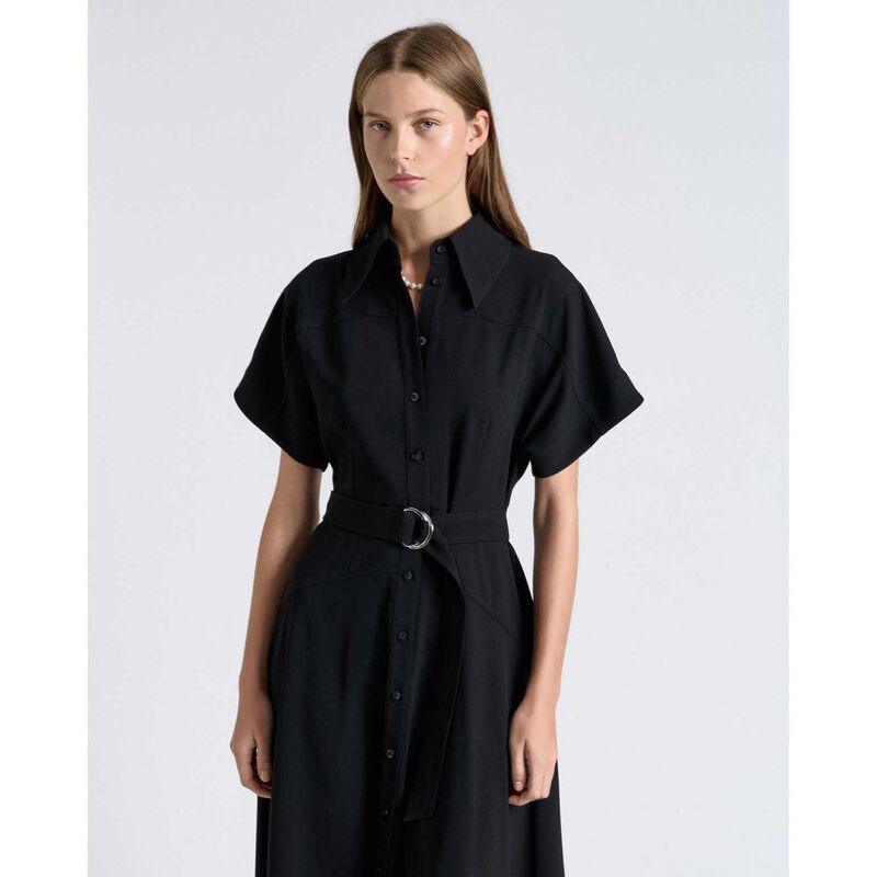 Cue Crepe Midi Shirt Dress image number 3